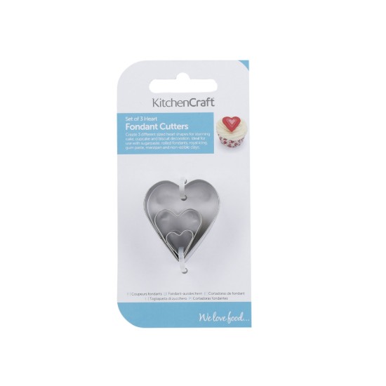 Set di 3 stampi da taglio, per decorare con marzapane, 10 - 45 mm - di Kitchen Craft