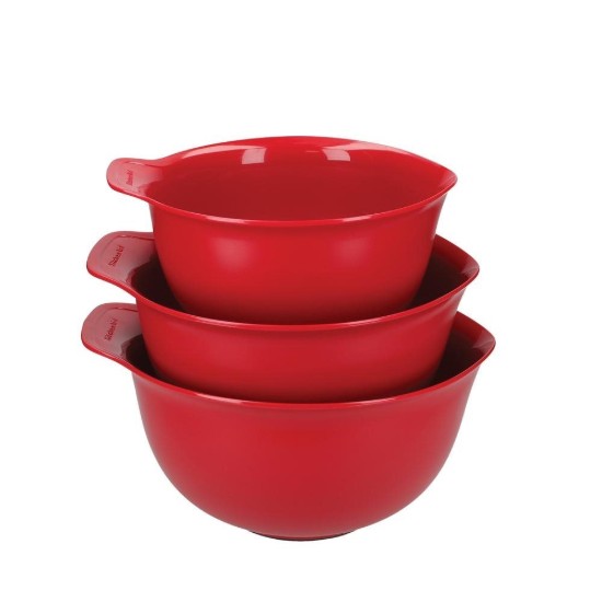 Set van 3 mengkommen, plastic, Empire Red - merk KitchenAid