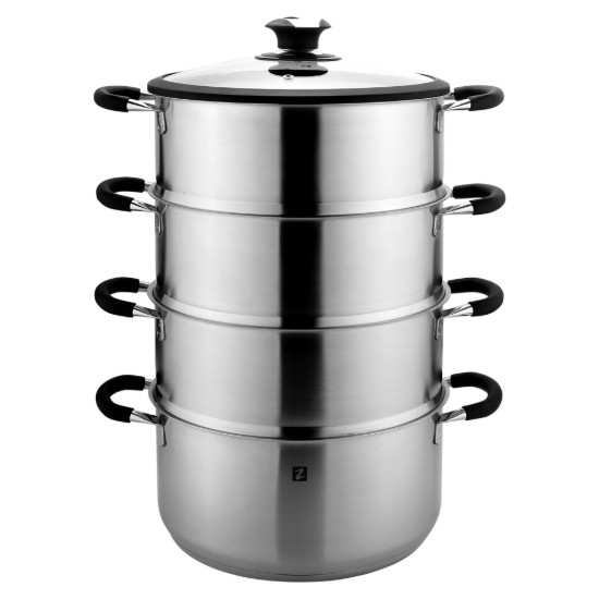 5-piece steam cooking set, stainless steel, 28 cm/7.6L - Zokura
