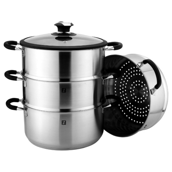 5-piece steam cooking set, stainless steel, 28 cm/7.6L - Zokura