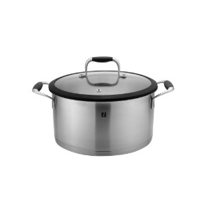 Saucepan with lid, stainless steel, 22 cm / 4.1 L - Zokura