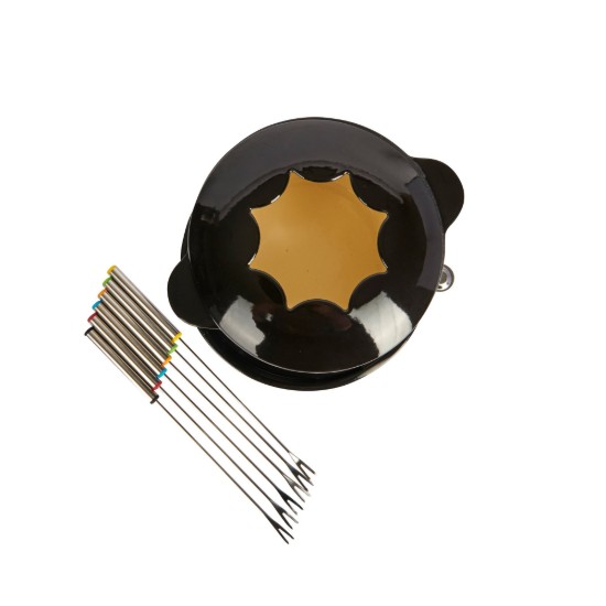 Set per fonduta da 8 pezzi, realizzato in ghisa smaltata - di Kitchen Craft