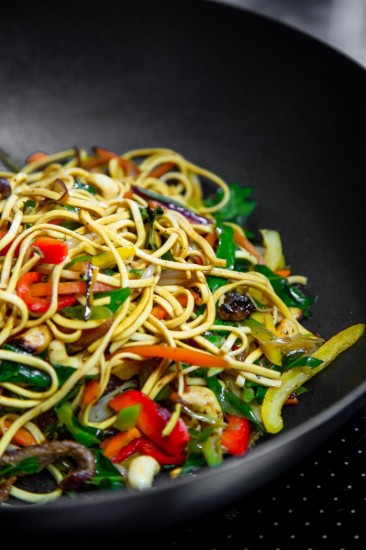 Tigaie wok 24 cm, otel carbon - Kitchen Craft