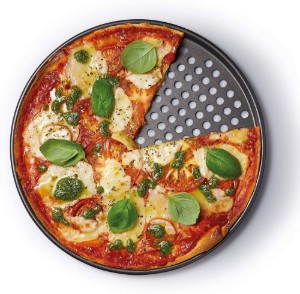 Geperforeerde pizzapan, staal, 32 cm - Kitchen Craft