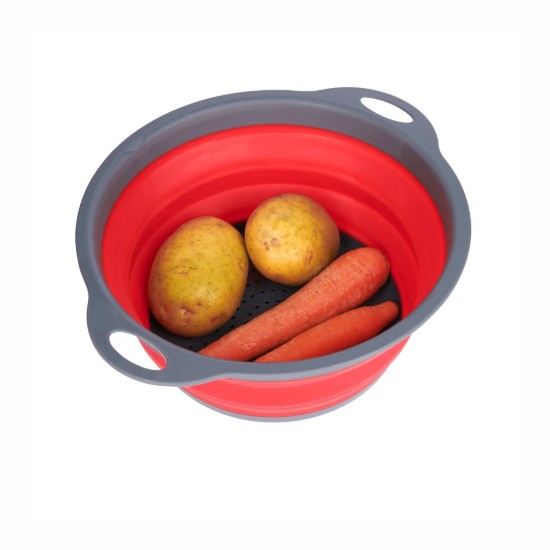 Inklapbaar vergiet, 24 cm, rood - Kitchen Craft