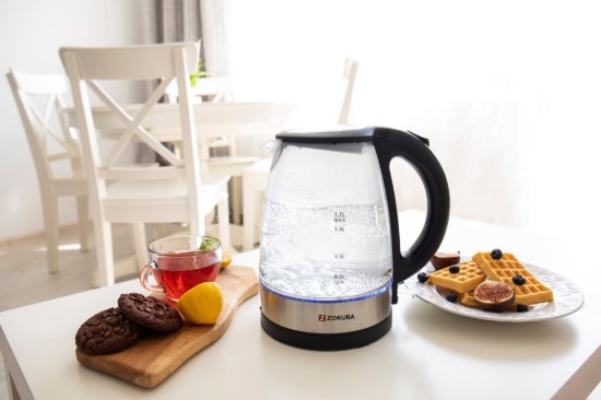Bollitore elettrico, in vetro, 1,7 L, 2200 W - Zokura