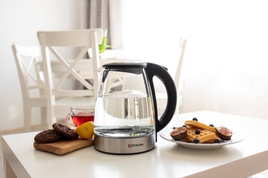 Bollitore elettrico, in vetro, 1,7 L, 2200 W - Zokura
