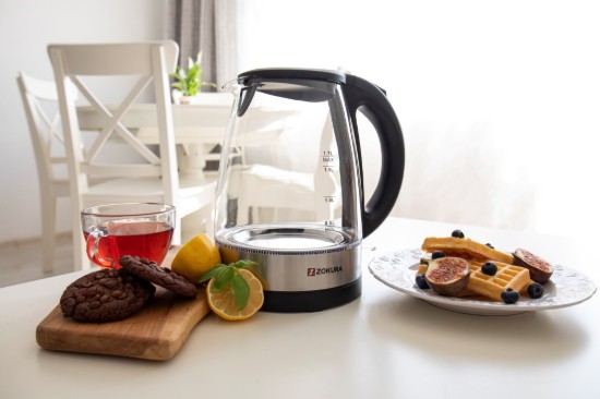 Bollitore elettrico, in vetro, 1,7 L, 2200 W - Zokura