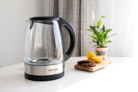 Bollitore elettrico, in vetro, 1,7 L, 2200 W - Zokura