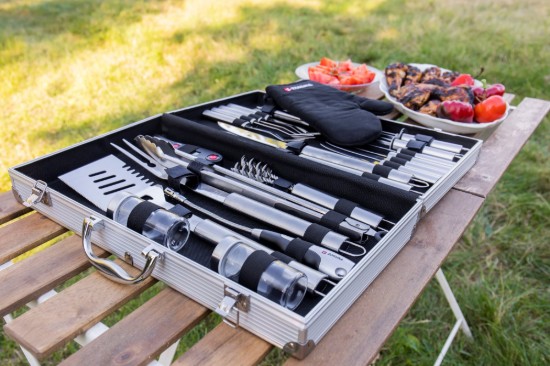 Set barbecue 24 pezzi, acciaio inossidabile - Zokura