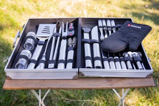Set barbecue 24 pezzi, acciaio inossidabile - Zokura