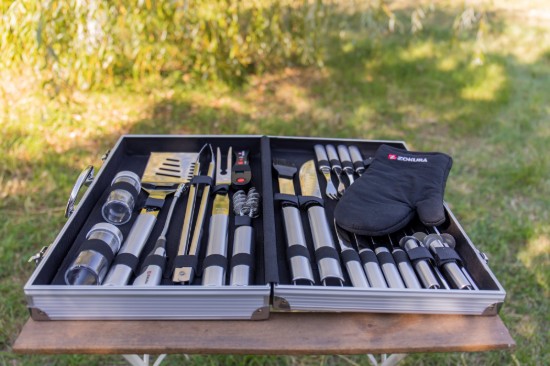 Set barbecue 24 pezzi, acciaio inossidabile - Zokura