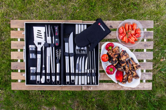 Set barbecue 24 pezzi, acciaio inossidabile - Zokura