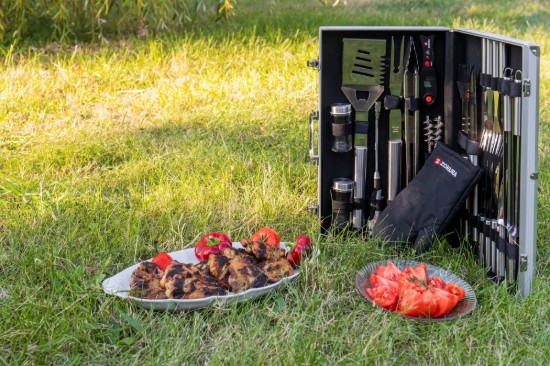 Set barbecue 24 pezzi, acciaio inossidabile - Zokura