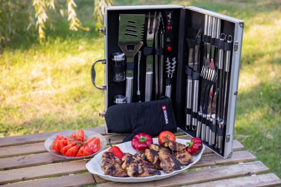 Set barbecue 24 pezzi, acciaio inossidabile - Zokura