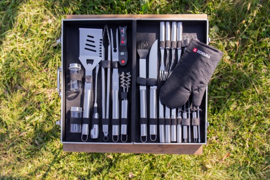 Set barbecue 24 pezzi, acciaio inossidabile - Zokura