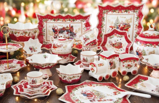 Σετ τρενάκι 2 τεμαχίων, 25,5 × 8 × 12,5 εκ. "CHRISTMAS MEMORIES", πορσελάνη - Easy Life