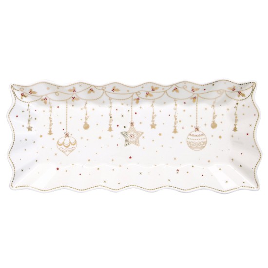 Serveerschaal, 40 × 18 cm, porselein, "CHRISTMAS LIGHTS" - Easy Life