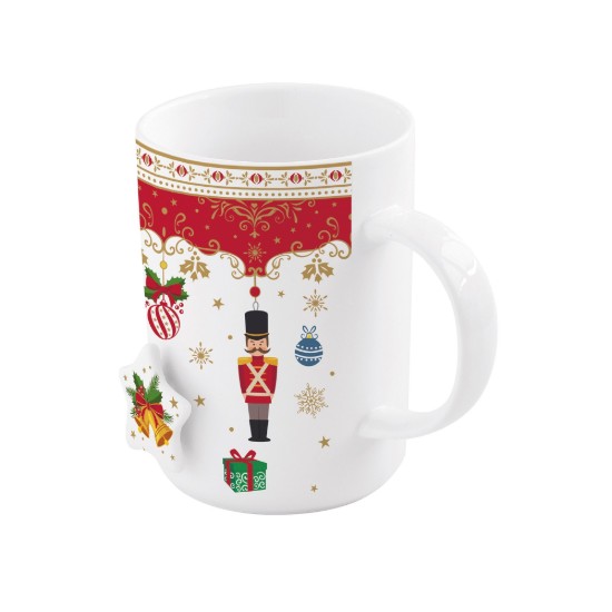 Porcelain mug, 370 ml, <<CHRISTMAS ORNAMENTS>> - Easy Life brand