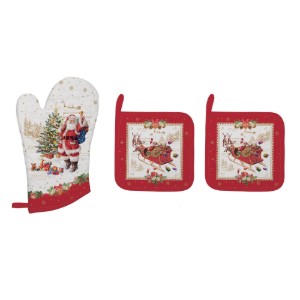 Set ovenwant en 2 kookpannenhouders, "CHRISTMAS MEMORIES" - Easy Life