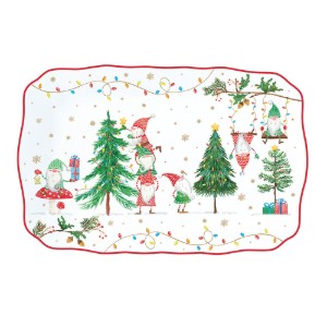 Serveerschaal van porselein, 35 x 23 cm, <<READY FOR CHRISTMAS>> - Easy Life merk