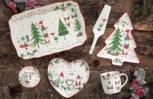 Serving platter, 37 × 14 cm, porcelain, "READY FOR CHRISTMAS" - Easy Life