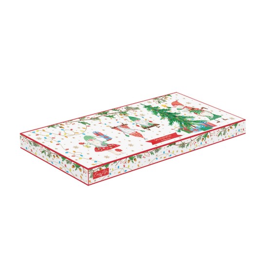 Serving platter, 37 × 14 cm, porcelain, "READY FOR CHRISTMAS" - Easy Life