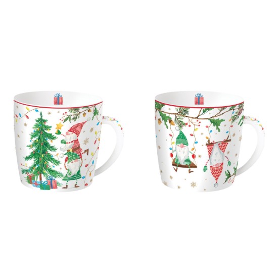 Set med 2 porslinsmuggar, 350 ml, "READY FOR CHRISTMAS" - Easy Life