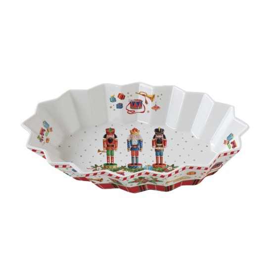 Ovalt brett 27 × 17 cm "VINTAGE NUTCRACKER", porselen - Easy Life