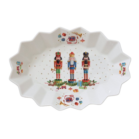 Ovalt brett 27 × 17 cm "VINTAGE NUTCRACKER", porselen - Easy Life