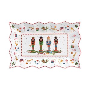Vassoio da portata, 35 x 23 cm, "VINTAGE NUTCRACKER", porcellana - Easy Life brand