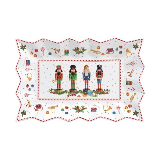 Prato de servir, 35 x 23 cm, "VINTAGE NUTCRACKER", porcelana - marca Easy Life
