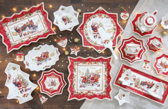 Vassoio da portata, 35 × 23 cm "CHRISTMAS MEMORIES", porcellana - Easy Life