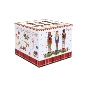 Sett med 2 100 ml kaffekopper med fat, "VINTAGE NUTCRACKER", porselen - Easy Life