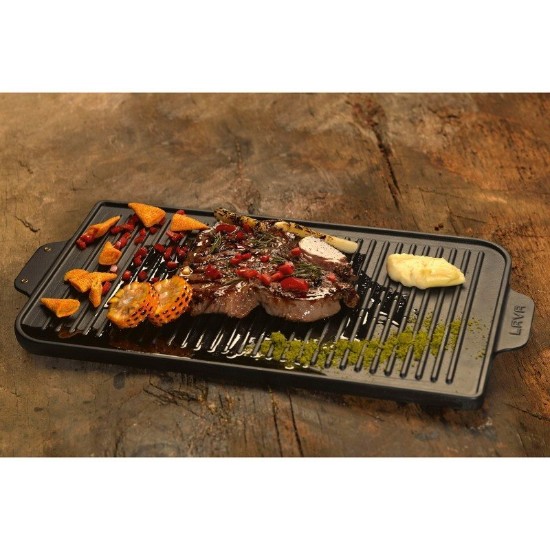 Griglia, ghisa, 47 x 26 cm - marca Lava