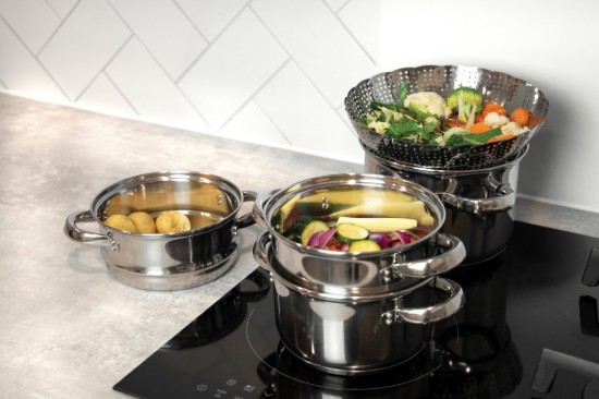 Set di pentole a più livelli in acciaio inossidabile per la cottura a vapore - di Kitchen Craft