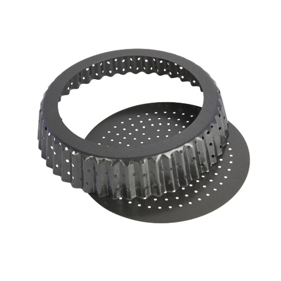 Tava perforata pentru tarte, 18 cm, otel - Kitchen Craft