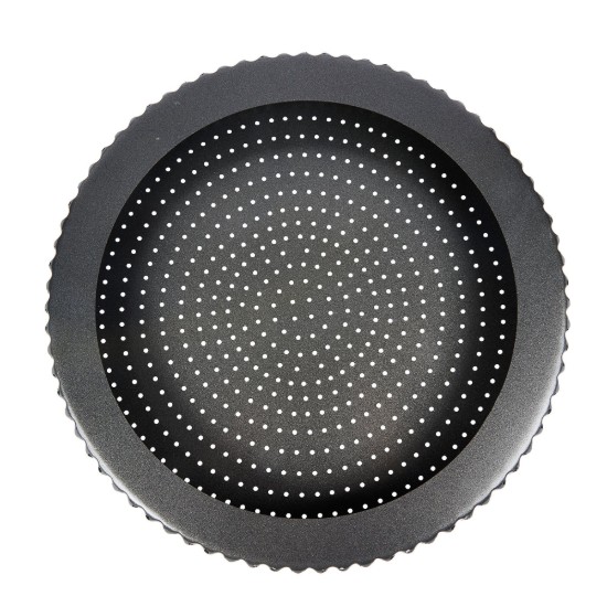 Perforated tart tray, steel, 30 cm - Kitchen Craft
