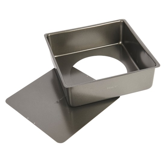 Diepe, vierkante schaal, 23 cm, staal - Kitchen Craft