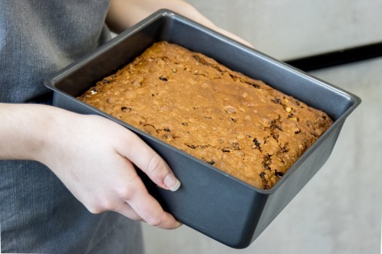 Diepe, vierkante schaal, 23 cm, staal - Kitchen Craft