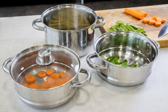 Set di pentole a più livelli in acciaio inossidabile per la cottura a vapore - di Kitchen Craft