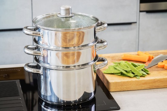 Set di pentole a più livelli in acciaio inossidabile per la cottura a vapore - di Kitchen Craft
