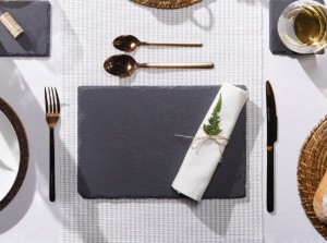 4-piece serving platter set, slate, 30 cm, "Artesa" - Kitchen Craft