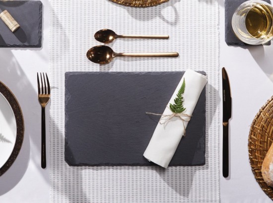 Set de 4 plats de service, ardoise, 30 cm, "Artesa" - Kitchen Craft