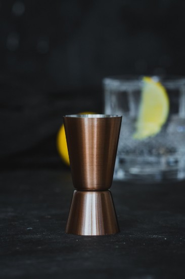 Dubbele maat cocktailbeker, 25/50 ml, roestvrij staal, koperkleur – Kitchen Craft