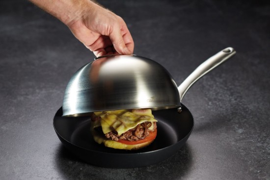 Kuppellåg til bradepande/grill, 22,5 cm, rustfrit stål - Kitchen Craft