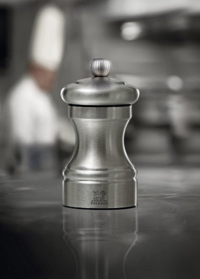 Moedor de sal, 10 cm, "Bistro Chef", Stainless Steel - Peugeot