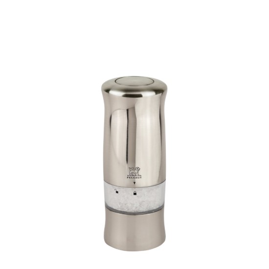 "Zeli" elektrische zoutmolen, 14 cm, "Brushed Chrome" - Peugeot