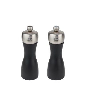 Set of 2 "Fidji" salt and pepper grinders, 15 cm, Matte Black - Peugeot