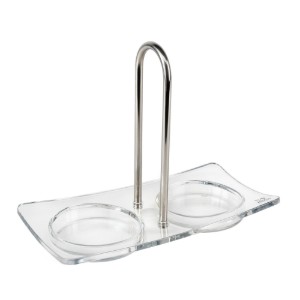 Steunblad "Linea" voor 2 kruidenmolens, acryl - Peugeot